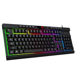  Havit KB500L Backlit Multi Function Black USB Wired Gaming Keyboard with Bangla